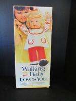 Vintage Hasbro WALKING BABY LOVES YOU In Box Doll 1975  