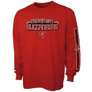   Bay Buccaneers Youth Red Block Long Sleeve T shirt