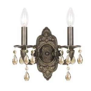  Crystorama Sutton Candle Wall Sconce in Venetian Bronze 