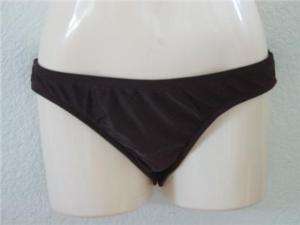 XHILARATION Dark Brown Bikini Swimsuit Bottom Small 3 5  