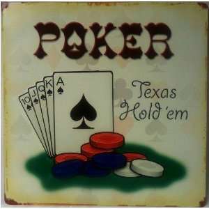  Tin Sign Texas Holdem Poker