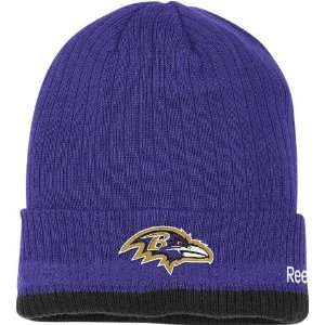   Ravens Reebok 2010 Sideline Cuffed Knit Hat