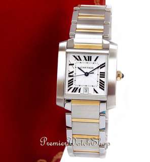   CARTIER TANK FRANCAISE W51005Q4 18K GOLD / STEEL MENS AUTOMATIC WATCH