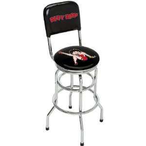 On The Edge Marketing Barstool With 2 Foot Rings And Chrome Seat Ring 