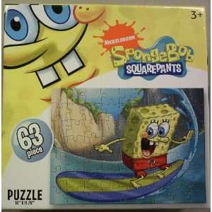    Spongebob Squarepants 63 Piece Surfing Puzzle Toys & Games