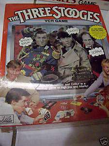 VINTAGE RARE 1986 THREE STOOGES VCR BOARD GAME NEW  