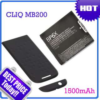 1500mAh BP6X Battery+Cover door For Motorola CLIQ MB200  