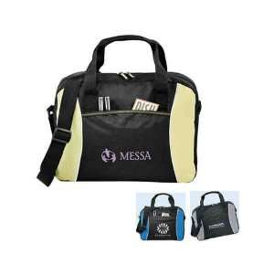   briefcase features a front pocket with built in organizer. Office