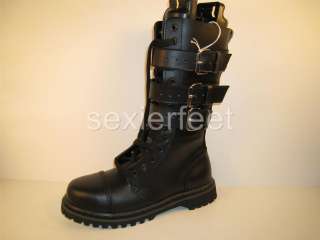 Pleaser Demonia Mens GRAVEL ROCKY Leather Boots SIZE4 13  