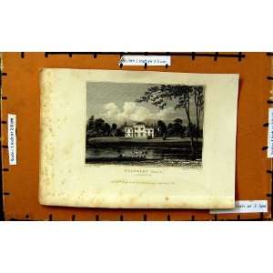   View Wolseley Hall Staffordshire England Engraving