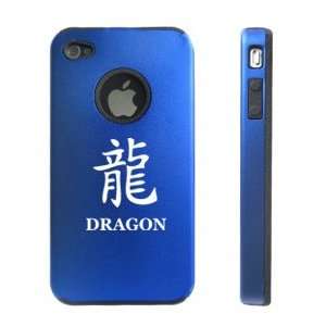 Apple iPhone 4 4S 4G Blue D906 Aluminum & Silicone Case Cover Chinese 