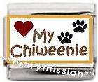 LOVE MY CHIWEENIE 9 MM ITALIAN CHARM DOGS PETS 9MM