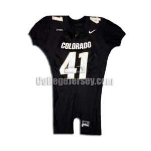  Black No. 41 Game Used Colorado Nike Football Jersey 