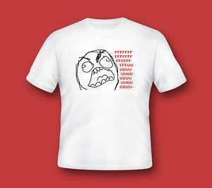 RAGE FACE T shirt fu anger angry 4chan forever alone fb  