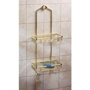  Hanging Shower Caddy with Dual Open Baskets   Polished 