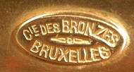 Compagnie Des Bronzes mark is on the movement backplate, rear of the 
