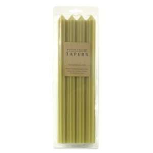 Wheat Rustic Fluted Taper Candles   Unscented   4pc Gift Pack  