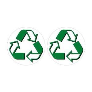  Recycle Symbol Circle Sheet of 2   Window Bumper Sticker 