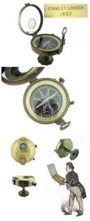 1862 Stanley London Compass Antique  