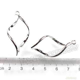 100 Wholesale Charms Silver Plated Smooth Hooks Earring Earwires 