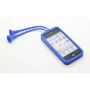com Grasshopper Designed Silicon Case with Suction Cups for iPhone 4 