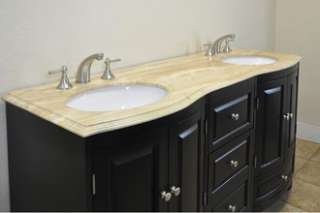   WOOD Vanity Cabinet Bathroom Furniture 1 Baltic Brown Granite Top