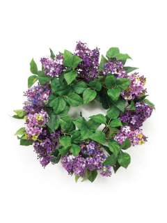Purple Lilac Wreath Silk Door Wreaths For Spring and Summer  