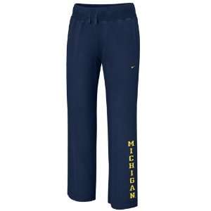 com Nike Michigan Wolverines Ladies Navy Blue Classic Knit Sweatpants 