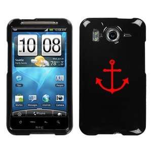  HTC INSPIRE 4G RED ANCHOR ON A BLACK HARD CASE COVER 