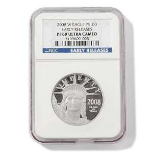   100 Platinum American Eagles PF69UC Early Release