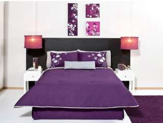 Purple Silver Gray Comforter Sheets Bedding Set Full 9p  