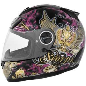   Purple Full Face Helmet (M) and Foothills Motorsports Ogio Helmet Bag