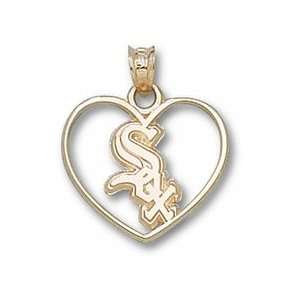    Chicago White Sox Sox Heart Pendant   14KT Gold Jewelry Jewelry