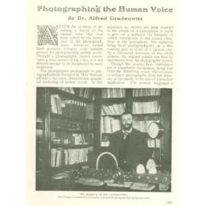  1907 Photographing Human Voice Dr Marage Paris France 