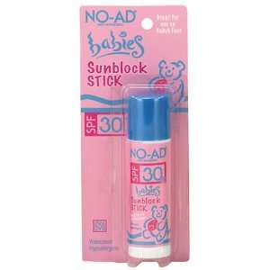  NO AD Babies Sunblock Stick, SPF 30, .6 Ounce Stick 