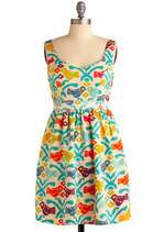   Bird Gets the Dress  Mod Retro Vintage Printed Dresses  ModCloth