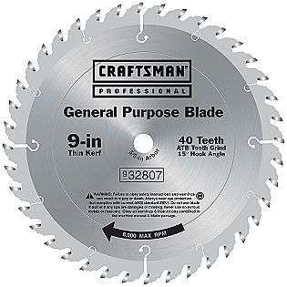  Saw Blade   40T  Craftsman Professional Tools Replacement Blades 