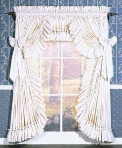 CAROLINA Country Curtain Ruffled 200x84 White  