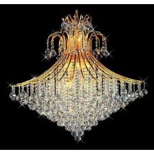  Gold Contour 15 light Chandelier With Grandcut Crystal Spheres 