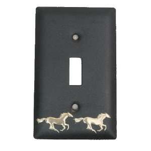  Flat Black Running Horse Single Switch Plate Everything 
