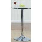 Coaster Side Table with Glass Top in Chrome Base