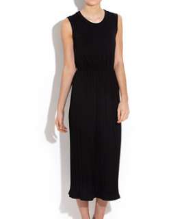 Black (Black) Black Pleated Jersey Midi Dress  242587801  New Look