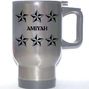  Personal Name Gift   AMIYAH Stainless Steel Mug (black 