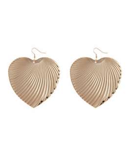 Gold (Gold) Heart Disc Earrings  241497593  New Look