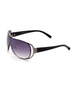 Black (Black) Bling Visor Sunglasses  240498001  New Look