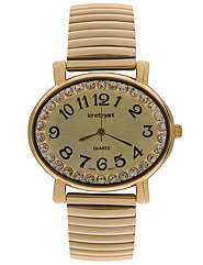   Rhinestone oval face watch by Lane Bryant,productId130794