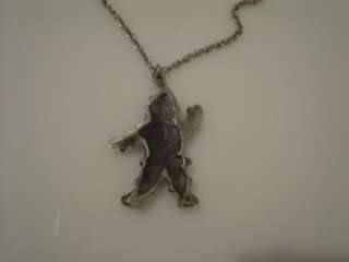 PEWTER RAWCLIFFE SANTA PENDANT ON 24 STERLING CHAIN  