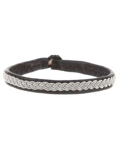Hanna Wallmark Silver And Leather Bracelet   Changing Room   farfetch 