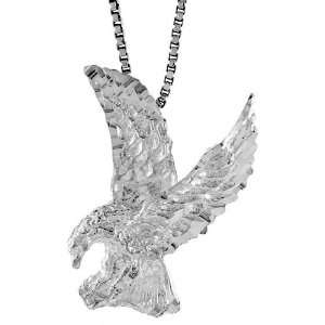  925 Sterling Silver Eagle Pendant (w/ 18 Silver Chain 