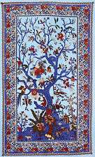 Tree of Life Blue Colors Hippie Tapestry Wall Hanging 90x60 inches 